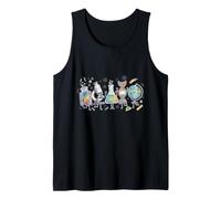Cute Science Teacher Funny Science Squad Microscope DNA Tank Top
