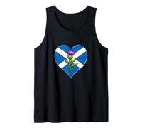 Cute Scotland Flag St Andrew's Day Proud Scottish Thistle Tank Top
