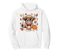 Cute Scottish Highland Cow Thanksgiving Pumpkin Fall Vibes Pullover Hoodie