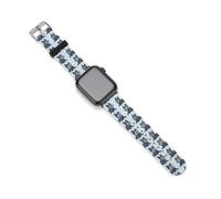Cute Scottish Terrier Dogs Printed Silicone Watch Band Compatible with IWatch Waterproof Soft Replacement Strap 42mm/44mm