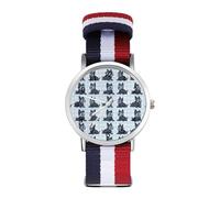 Cute Scottish Terrier Dogs Trendy Wrist Watches for Unisex Classic Casual Braided Strap Quartz Watch