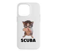 Cute Scuba Cat Swim Goggles Dancing Kitten Humor Case for iPhone 14 Pro Max