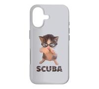 Cute Scuba Cat Swim Goggles Dancing Kitten Humor Case for iPhone 17