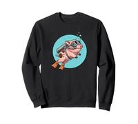 Cute Scuba Diving Pig Funny Snorkeling Piglet Sweatshirt