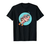 Cute Scuba Diving Pig Funny Snorkeling Piglet T-Shirt