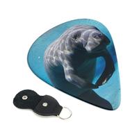 Cute Sea Animal Guitar Picks, 6 Pcs Guitar Plectrums double-sided printing, suitable for acoustic, electric and bass guitars, including 0.46 mm 0.71 mm 0.96 mm