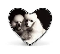 Cute Sea Animal Manatee Lapel Pin Cute Heart Brooch Badge Fashion Tie Tack Pin for Hats, Clothing, Bags Unique Accessories Gift for Men & Women, french poodle, Love form