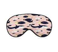 Cute Sea Animals Killer Whale Angler Fish Sleeping Blindfold Mask Cute Eye Shade Cover with Adjustable Strap for Women Men Night