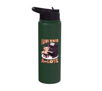 Cute Sea Creature Playing Piano Music Lover Art Stainless Steel Insulated Water Bottle