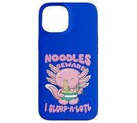 Cute Sea Creature Ramen Noodles Slurp-A-Lotl Pun Case for iPhone 15