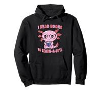 Cute Sea Creature Reading Book Learn-A-Lotl Pun Reader Pullover Hoodie