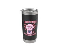 Cute Sea Creature Reading Book Learn-A-Lotl Pun Reader Stainless Steel Insulated Tumbler