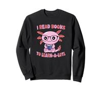 Cute Sea Creature Reading Book Learn-A-Lotl Pun Reader Sweatshirt