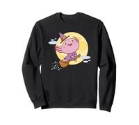Cute Sea Creature Witch Flying Moon Halloween Kawaii Sweatshirt