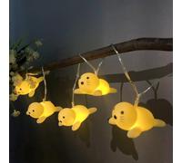Cute Sea Lion Fairy Lights, 3M 20LEDs Seal String Lights USB/Battery Powered Sea Animal Night Lights 2 Control Modes Shining Bulb Hanging Lights for Children's Room Decor (Baby Seal)