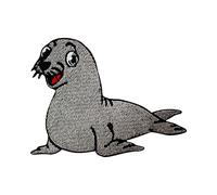 Cute Sea Lion Patch New, Animal Patch, Sea Lion pup Patch, Cartoon Patch, Kids Rhymes Patch Embroidered Iron on Sew on Patch Badge for Clothes etc. 8x6cm