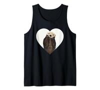Cute Sea Otter Heart Tank Top