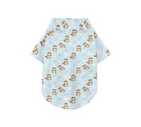Cute Sea Otter Shell Blue Ocean Summer Dog Shirt Vest Button Up Soft, Lightweight, and Breathable Short Sleeve Pet T-Shirt Puppy Clothes Perfect for Everyday Wear, and Photoshoots 2XL