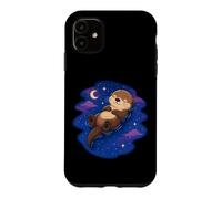 Cute Sea Otter Sleeping Night Sky Stars Goodnight Sleep Case for iPhone 11
