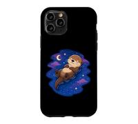 Cute Sea Otter Sleeping Night Sky Stars Goodnight Sleep Case for iPhone 11 Pro
