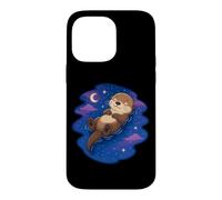 Cute Sea Otter Sleeping Night Sky Stars Goodnight Sleep Case for iPhone 14 Pro Max