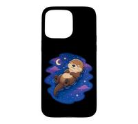 Cute Sea Otter Sleeping Night Sky Stars Goodnight Sleep Case for iPhone 15 Pro Max