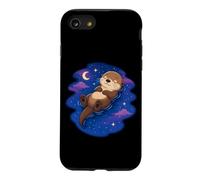 Cute Sea Otter Sleeping Night Sky Stars Goodnight Sleep Case for iPhone SE (2020) / 7/8