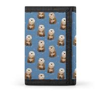 Cute Sea Otter Trifold Wallet Front Pocket Purse Card Holder