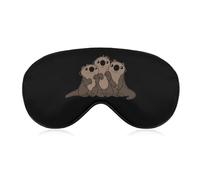 Cute Sea Otters Soft Sleep Mask with Adjustable Strap Eye Masks Cover Blocks Light for Women Men