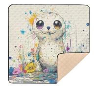 Cute Sea Soft Thick Baby Gym & Activity Mat for Indoor Outdoor Lightweight Activity Entertainment Mat for Baby Toddler Infant, 50'' x 50''