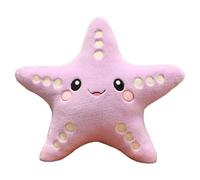 Cute sea star plush toy, filled with animal star-shaped stuffing, cartoon-like realistic throw pillow, animal-shaped decorative throw pillow. It is an appropriate gift for boys or girls. (purple)