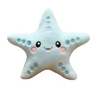 Cute sea star plush toy, filled with animal star-shaped stuffing, cartoon-like realistic throw pillow, animal-shaped decorative throw pillow. It is an appropriate gift for boys or girls. (blue)