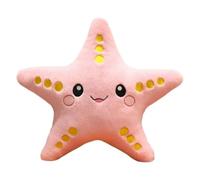 Cute sea star plush toy, filled with animal star-shaped stuffing, cartoon-like realistic throw pillow, animal-shaped decorative throw pillow. It is an appropriate gift for boys or girls. (pink)