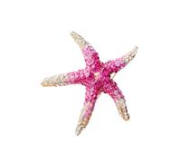 Cute Sea Starfish Lapel Brooch Pin Crystal Rhinestone Paved CZ Star Pins Clip Collar Hat Shirt Jacket Badge Backpack Clothes Accessorries Brooches Delicate Jewelry Gifts for Women Girls Beach Party