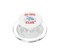 Cute Sea Turtle Club Slow Tide Days Ocean Beach Life Lover PopSockets PopGrip for MagSafe
