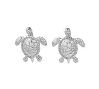 Cute Sea Turtle Earrings for Women Nautical Ocean Animal Piercing Stud, S, Metal, No Gemstone