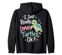 Cute Sea Turtle Lover Zip Hoodie