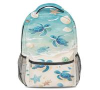 Cute Sea Turtle Print Backpack Kids Cartoon Backpack Summer Beach Travel Backpack Lightweight School Bag for Boys and Girls (print 4)