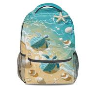 Cute Sea Turtle Print Backpack Kids Cartoon Backpack Summer Beach Travel Backpack Lightweight School Bag for Boys and Girls (print 5)