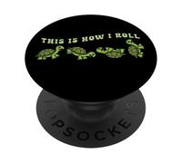 Cute Sea Turtle This is How I Roll Ocean Animal Lover Funny PopSockets Adhesive PopGrip