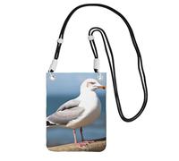 Cute seagull Crossbody Phone Bag for Women Men Waterproof Mini Cellphone Purse Wallet Small Crossbody Bags with Adjustable Strap Travel Cell Phone Pouch Belt Pouch