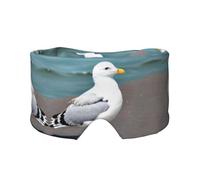 Cute Seagull Double-Sided Printed Eye mask, Soft and Light-Blocking, Suitable for Travel and Home