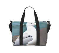 Cute Seagull Hand Travel Bag. For Men And Women. Durable Material And Stylish Design, Suitable For Business And Leisure Travel., Black, One Size