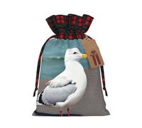 Cute Seagull Holiday Printed Drawstring Pouch S, Lightweight Drawstring Bag For Storage And Wrapping