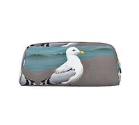 Cute seagull Pencil Case, soft Pencil Pouch,Durable Pencil Bag,Simple Stationery Bag, for Adults Office