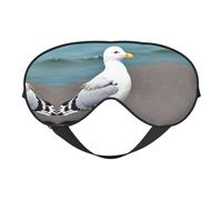 Cute Seagull Print Eye Mask for Comfortable Sleep – Elastic Nighttime Shade, Perfect for Plane, Travel, and Meditation