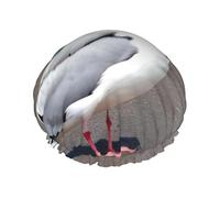Cute seagull Print Shower Cap â€“ Double Layer Bath Hair Cap with Elastic Band Lining, Ideal for Home Spa, Hotel, and Travel