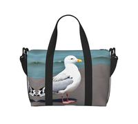 Cute seagull Printed women's crossbody handbag, suitable for work commuting/fitness/travel, fashionable and versatile shoulder bag