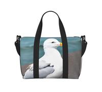 Cute seagull Women's Hand-held Crossbody Travel Bag, Casual Handbag with Zipper, Suitable for Work, Travel, Fitness, Travel