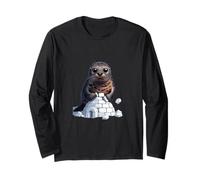 Cute Seal Building Ice Igloo Long Sleeve T-Shirt